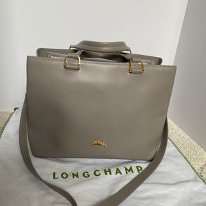 Longchamp Leather Shoulder Bag with Strap